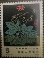 Timbre Chine 1978 – Plantes médicinales (T30) – Ginseng – 8 fen – T.30(5-1)